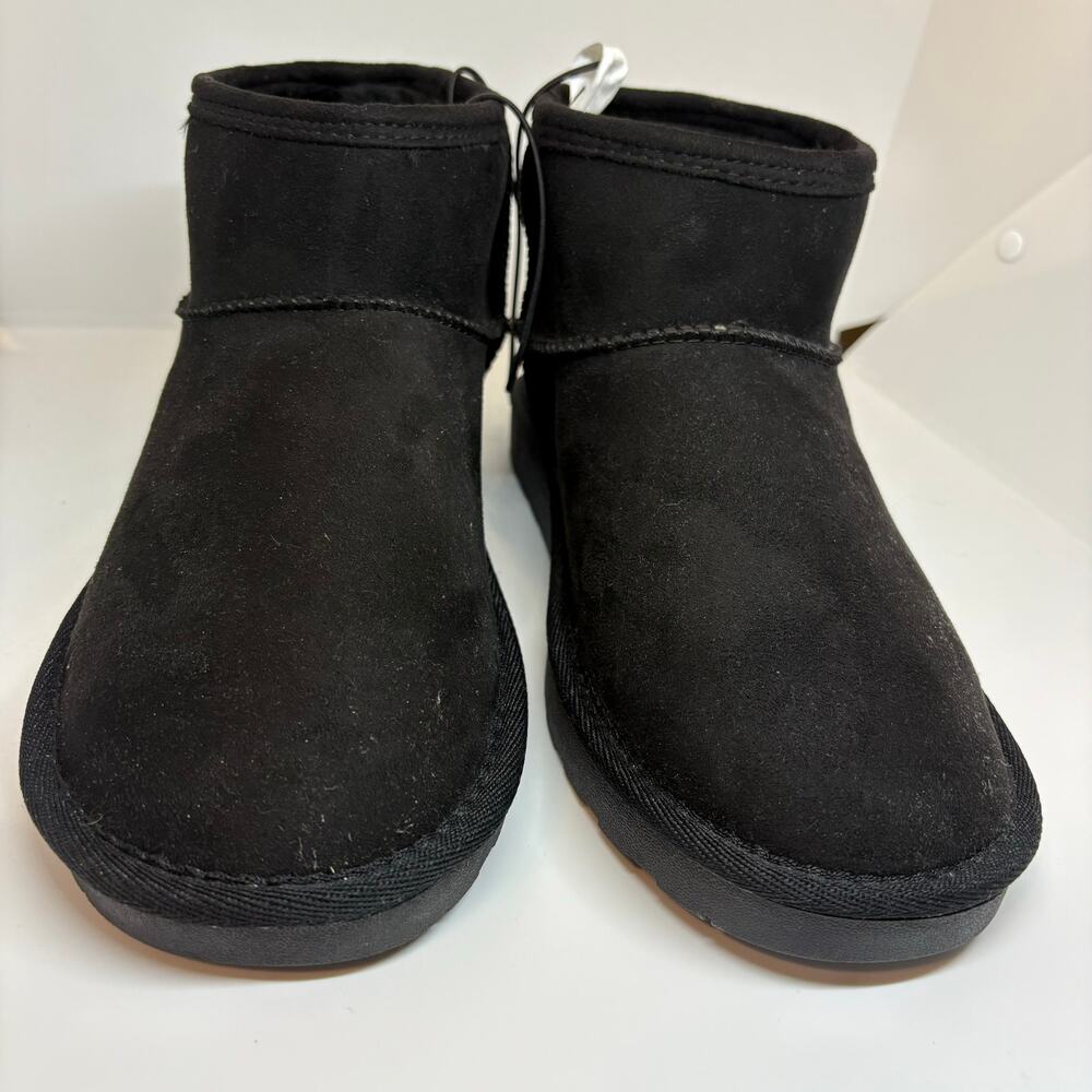 Arizona ankle boots faux sherpa suede size 9 black NWT